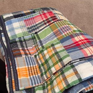 Pottery barn kids madras twin quilt